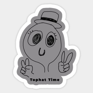 Tophat Time Sticker